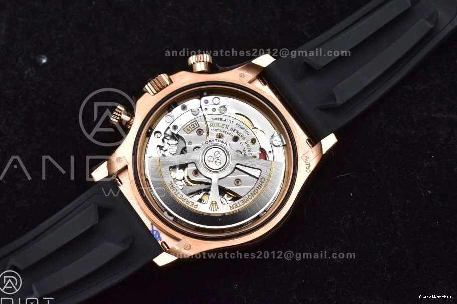 WaterResistant 1:1 Best V6 Diamonds Daytona SH4131 Edition (Weighted) RG QF Strap 801 on Dial 126515 Oysterflex Black 0711